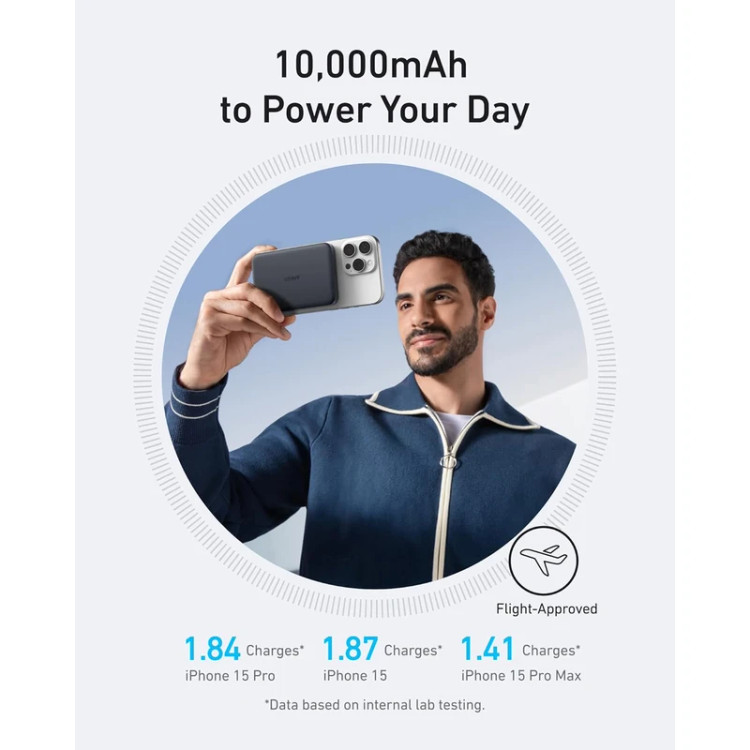 پاوربانک مگ سیف 10000 میلی آمپر انکر Anker MagGo 10000mAh 15W Power Bank A1664