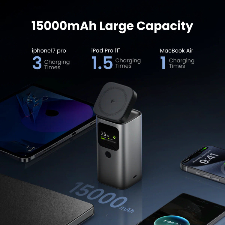 پاوربانک شارج مدل StandMag E5 ظرفیت 15000 میلی آمپر ساعت