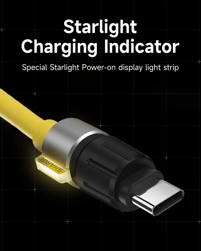 کابل شارژ سریع SHARGE برند شارج مدل SL106 USB‑C به USB‑C طول ۱.۲ متر