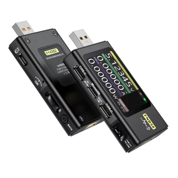 تستر فست شارژ USB (ولتاژ و جریان) FNIRSI مدل FNB58