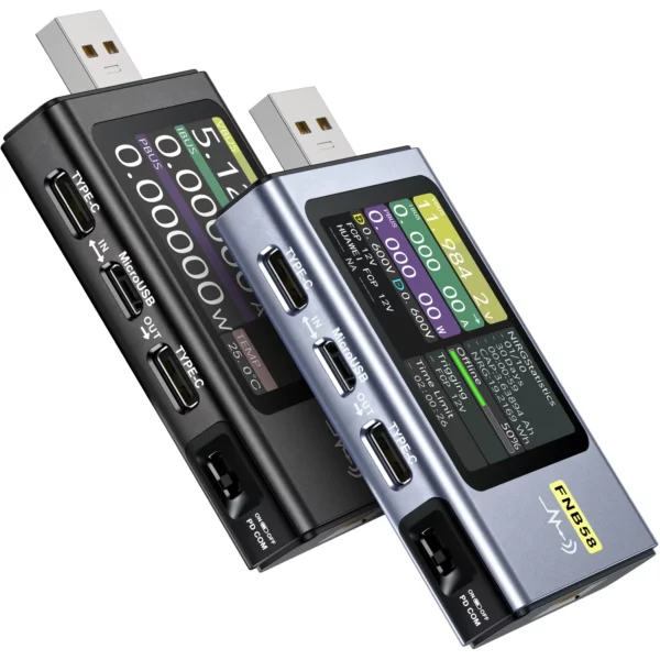 تستر فست شارژ USB (ولتاژ و جریان) FNIRSI مدل FNB58