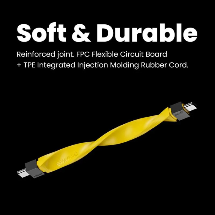 کابل شارژ SHARGE مدل SL017U USB‑C به USB‑C طول 14 سانتی متر