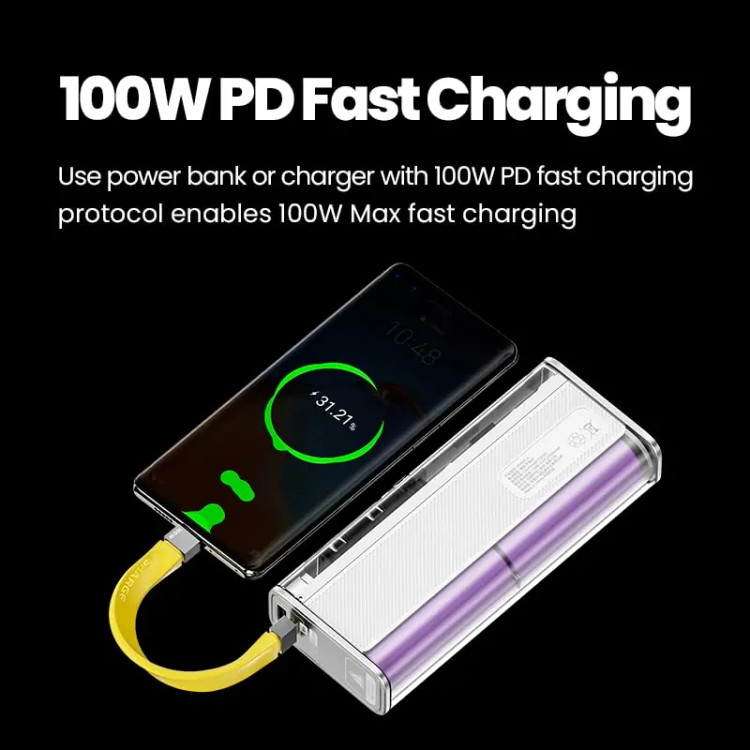 کابل شارژ SHARGE مدل SL017U USB‑C به USB‑C طول 14 سانتی متر